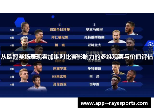 从欧冠赛场表现看加维对比赛影响力的多维观察与价值评估